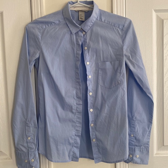 H&M Blue Button Down Shirt - Picture 1 of 2